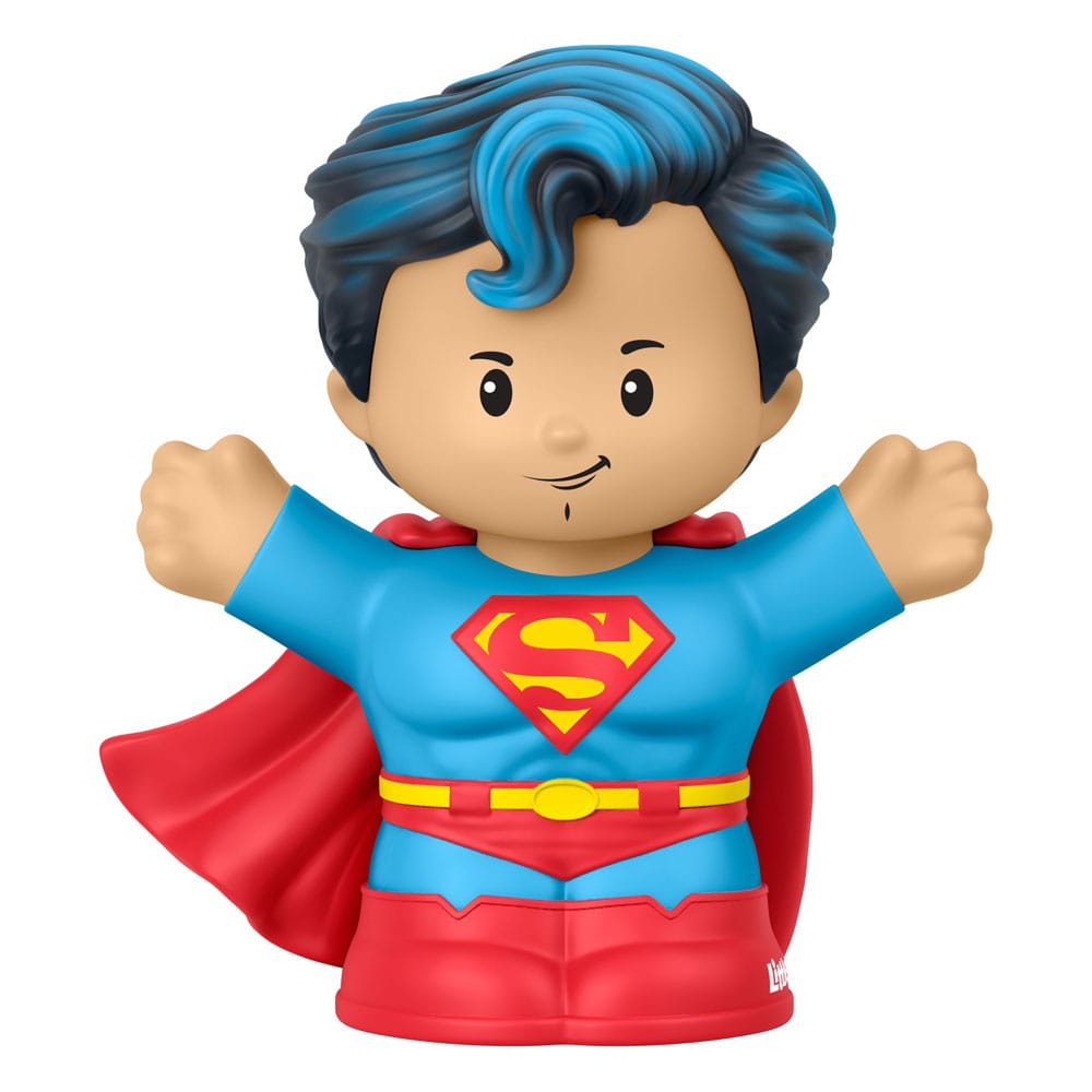 DC Comics Fisher-Price Little People Minifiguras de coleccionista Pack de 4 Superman: A través de los tiempos 7 cm