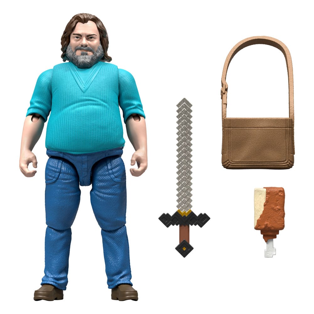 Een Minecraft -filmactie -figuur Steve 10 cm