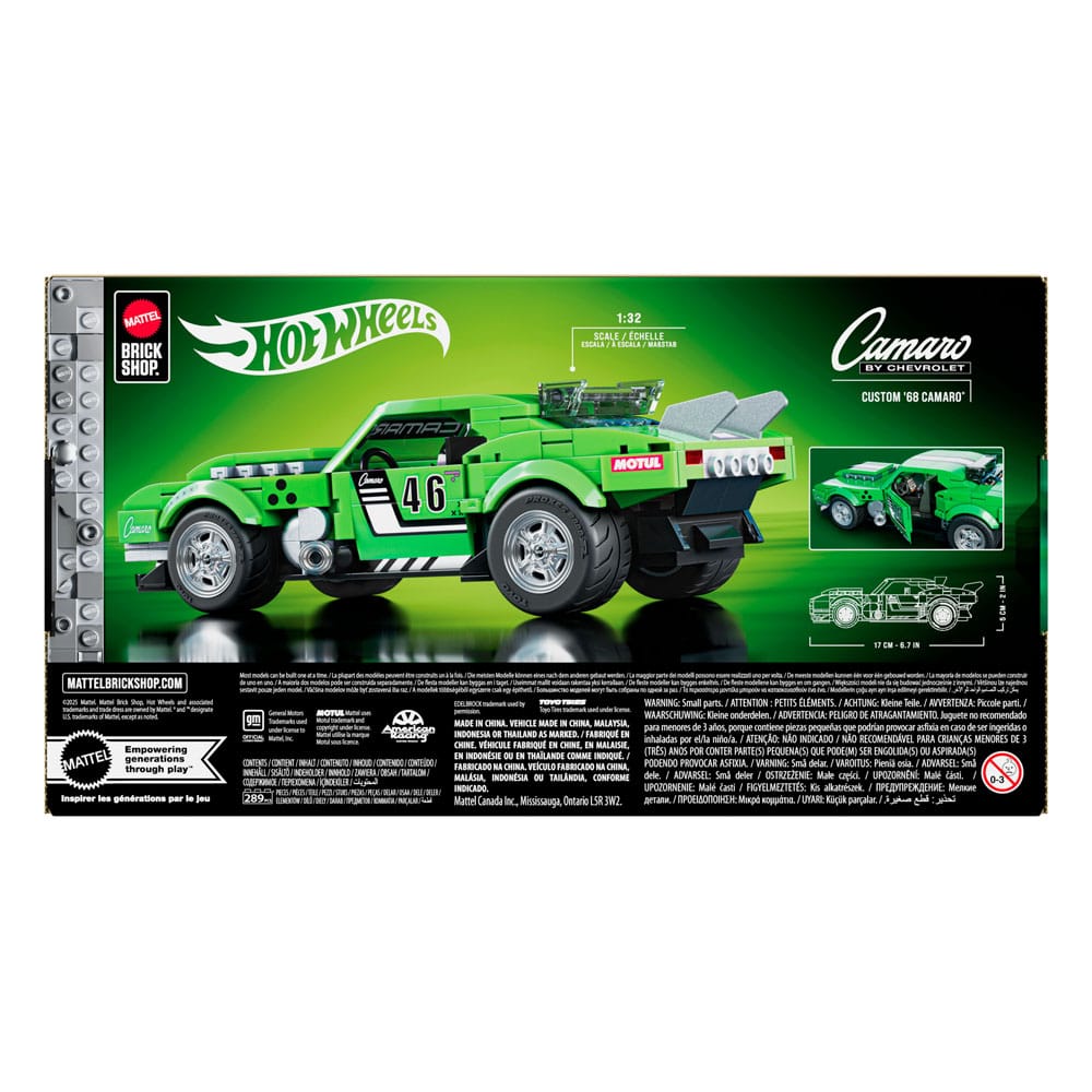 Mattel Brick Shop Hot Wheels Speed Series Jeu de construction 1/32 Custom '68 Camaro