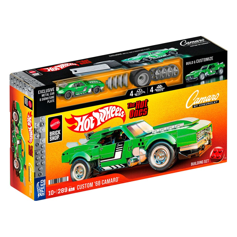 Mattel Brick Shop Hot Wheels Speed Series Jeu de construction 1/32 Custom '68 Camaro