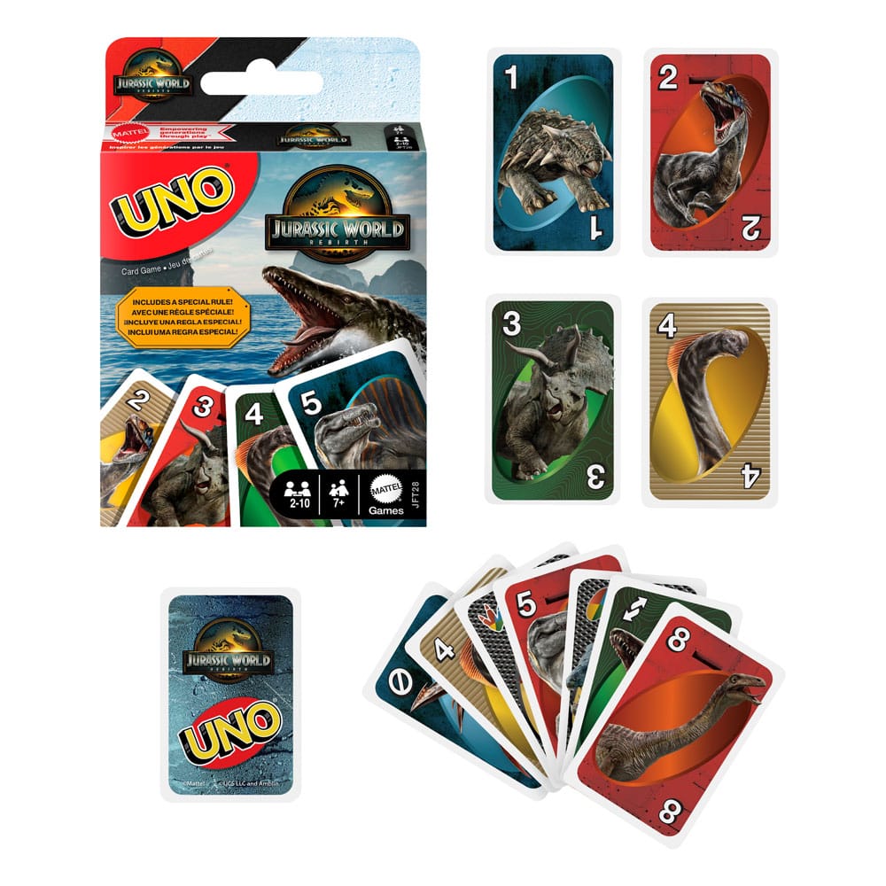 Jurassic World Rebirth Uno Card Game