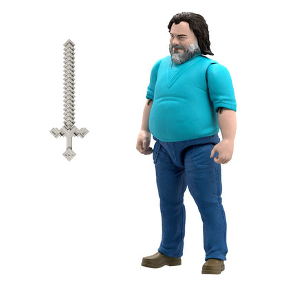 Eine Minecraft Movie Action Figur großer Steve 30 cm
