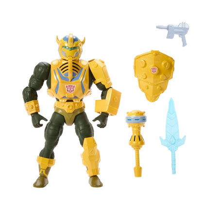 Evrenin Ustaları X Transformers Action Figür Bumblebee Zırhı Silahlı Adam Heo Avrupa Özel 14 cm