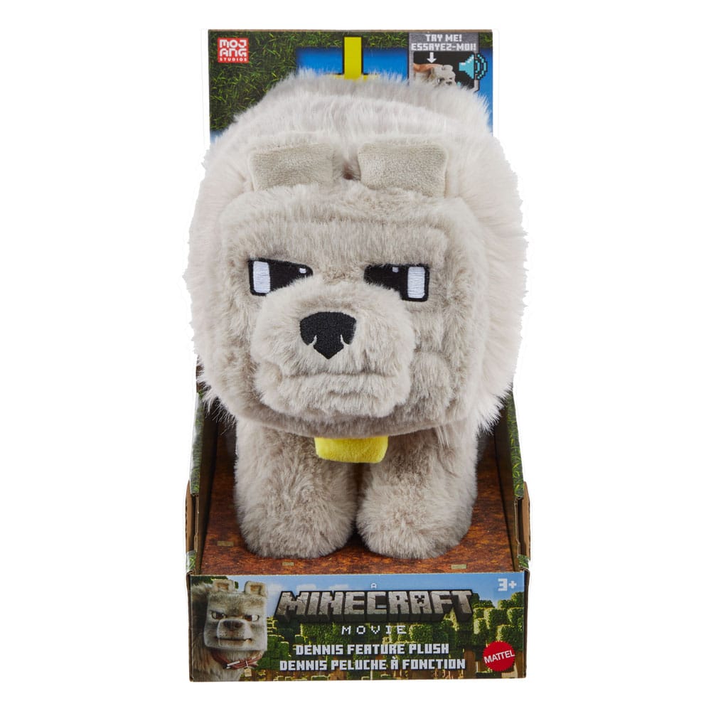 En Minecraft -film plysjfigur Dennis The Wolf 20 cm