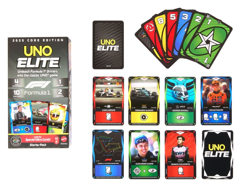 Gioco di carte Formula 1 UNO Starter-Set Elite F1
