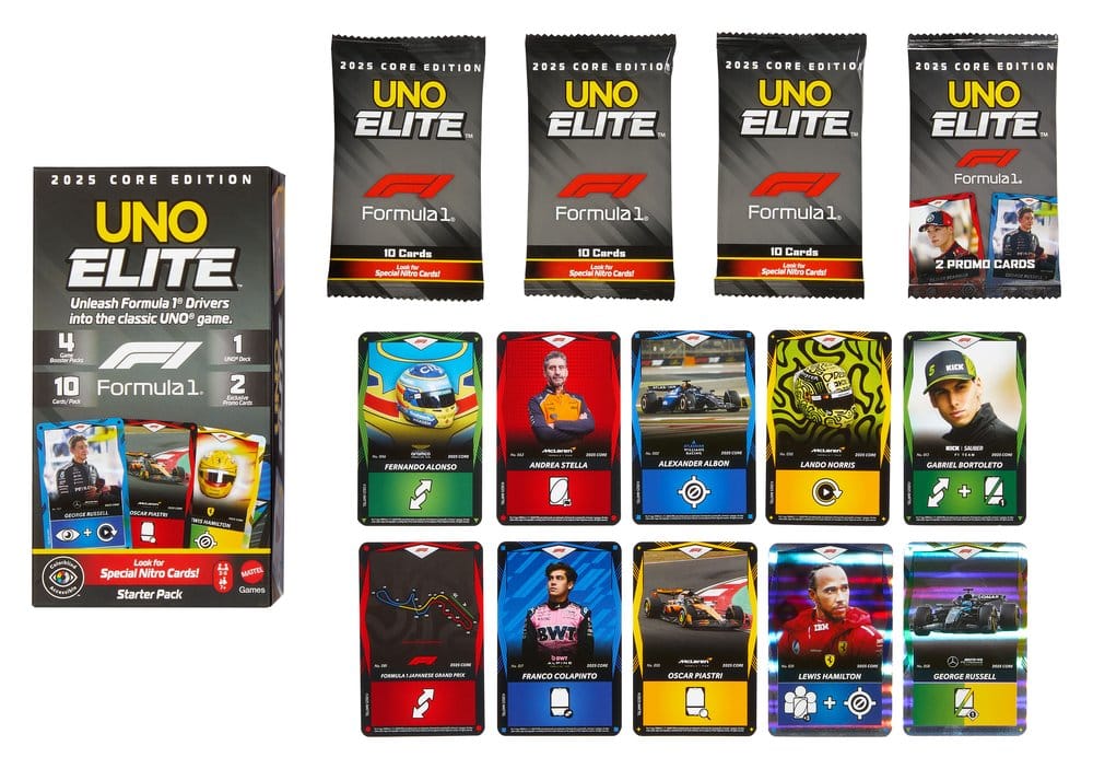 Gioco di carte Formula 1 UNO Starter-Set Elite F1