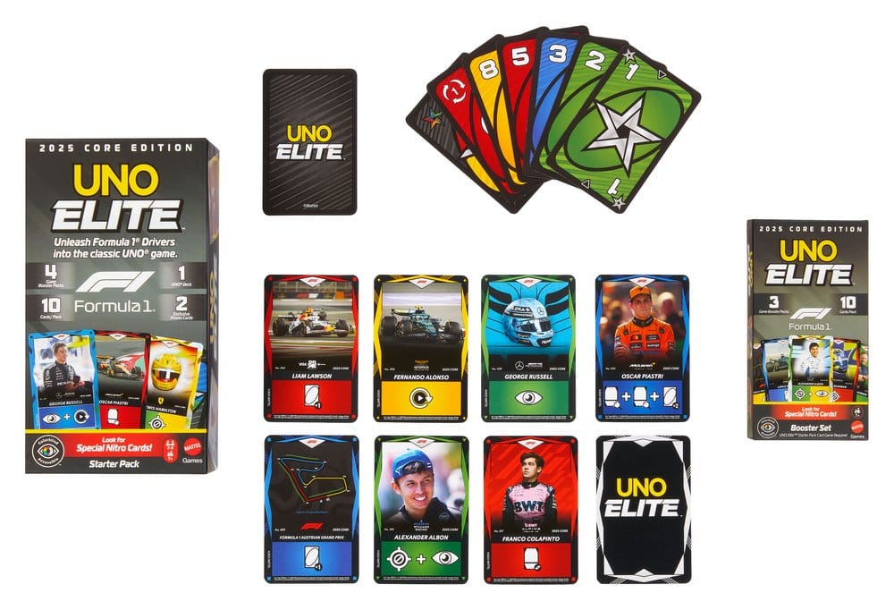 Formel 1 UNO kortspel Elite F1 Booster-set