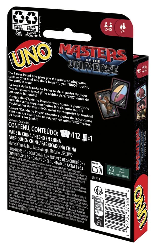 Masters of the Universe 2026 Film UNO kartaška igra