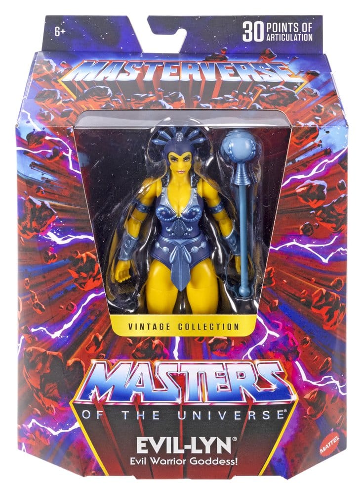 Figura de acción Masters of the Universe Masterverse Colección Vintage: Evil-Lyn 18 cm