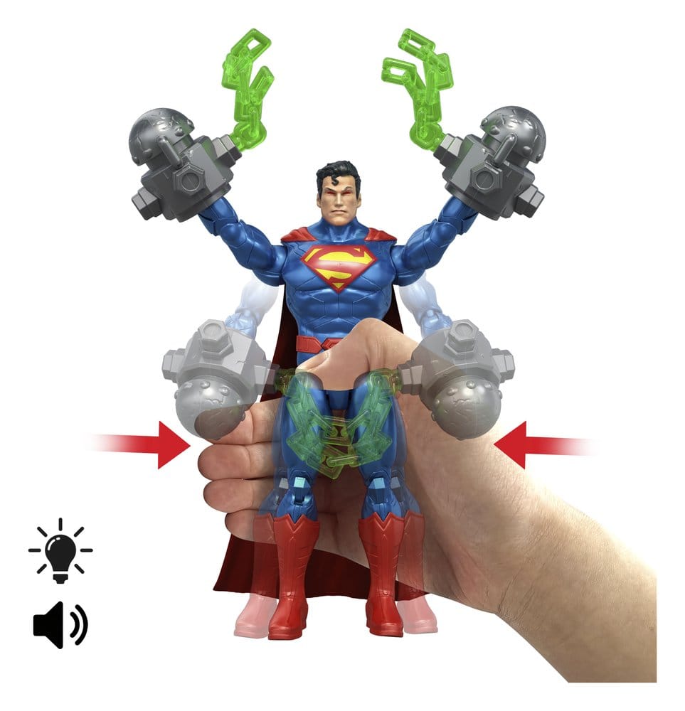 DC Premier Figura de Acción con Luz y Sonido Heat Vision Superman 16 cm