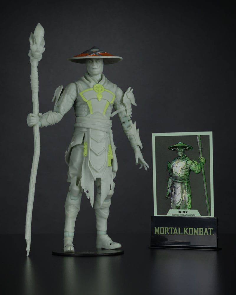 Mortal Kombat -actie Figuur Glow in the Dark Edition Raiden (Gold Label) 18 cm