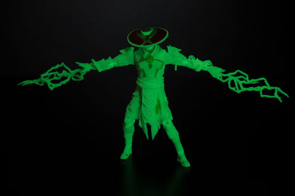 Mortale Kombat Action Figure Glow in the Dark Edition Raiden (etichetta d'oro) 18 cm