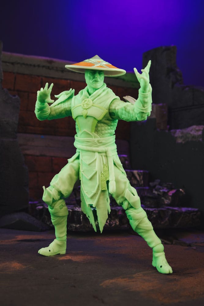 Mortale Kombat Action Figure Glow in the Dark Edition Raiden (etichetta d'oro) 18 cm
