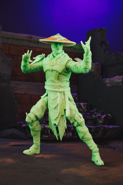Mortale Kombat Action Figure Glow in the Dark Edition Raiden (etichetta d'oro) 18 cm