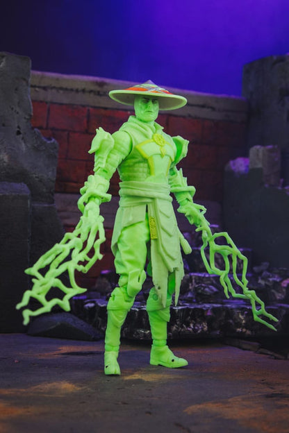 Mortale Kombat Action Figure Glow in the Dark Edition Raiden (etichetta d'oro) 18 cm