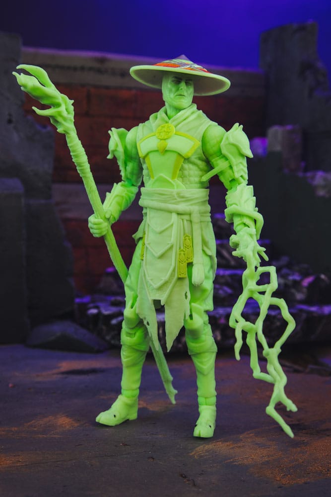 Mortale Kombat Action Figure Glow in the Dark Edition Raiden (etichetta d'oro) 18 cm