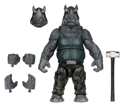 Teenage Mutant Ninja Turtles Sayfa Delgeçleri Aksiyon Figürü Rocksteady 17 cm