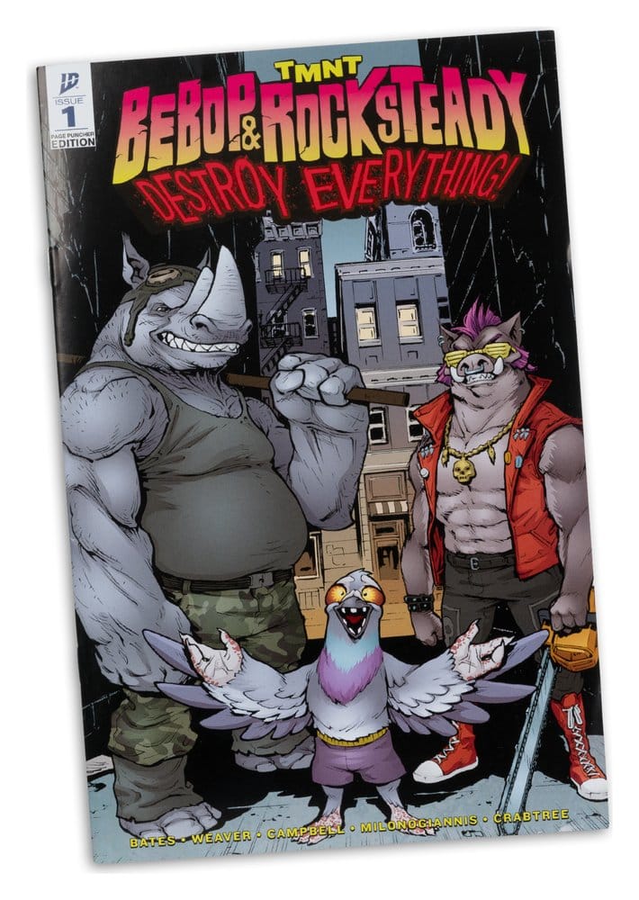 Teenage Mutant Ninja Turtles Sayfa Delgeçleri Aksiyon Figürü Rocksteady 17 cm