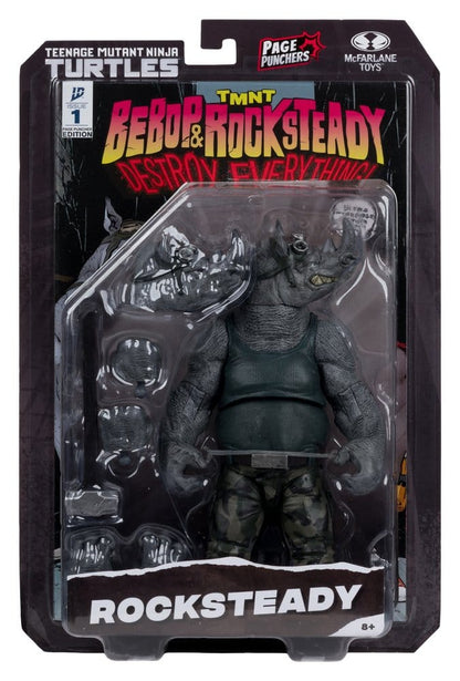 Teenage Mutant Ninja Turtles Sayfa Delgeçleri Aksiyon Figürü Rocksteady 17 cm