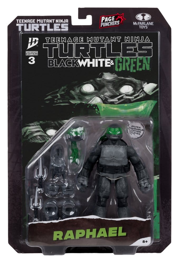 Teenage Mutant Ninja Turtles Page Punchers Action Figure (Svart Vit & Grön) (Red Platinum Edition) 13 cm