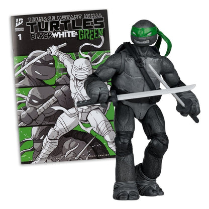 Teenage Mutant Ninja Turtles Page Punchers Actionfigur Leonardo (Schwarz Weiß & Grün) (Red Platinum Edition) 13 cm