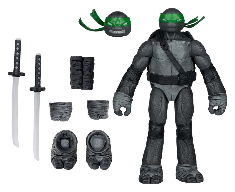 Teenage Mutant Ninja Turtles Page Punchers Actionfigur Leonardo (Schwarz Weiß & Grün) (Red Platinum Edition) 13 cm