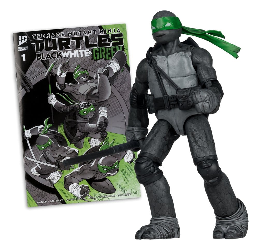 Teenage Mutant Ninja Turtles Page Punchers Action Figure Donatello (Svart Vit & Grön) (Red Platinum Edition) 13 cm