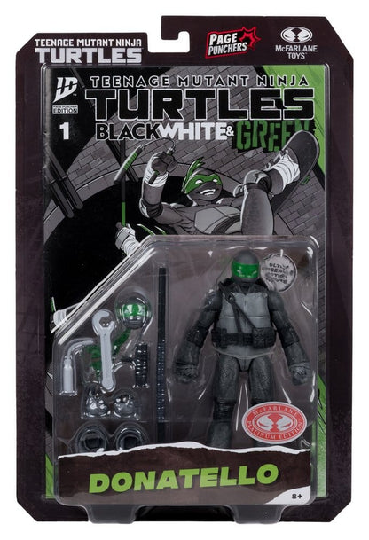 Teenage Mutant Ninja Turtles Page Punchers Action Figure Donatello (Svart Vit & Grön) (Red Platinum Edition) 13 cm