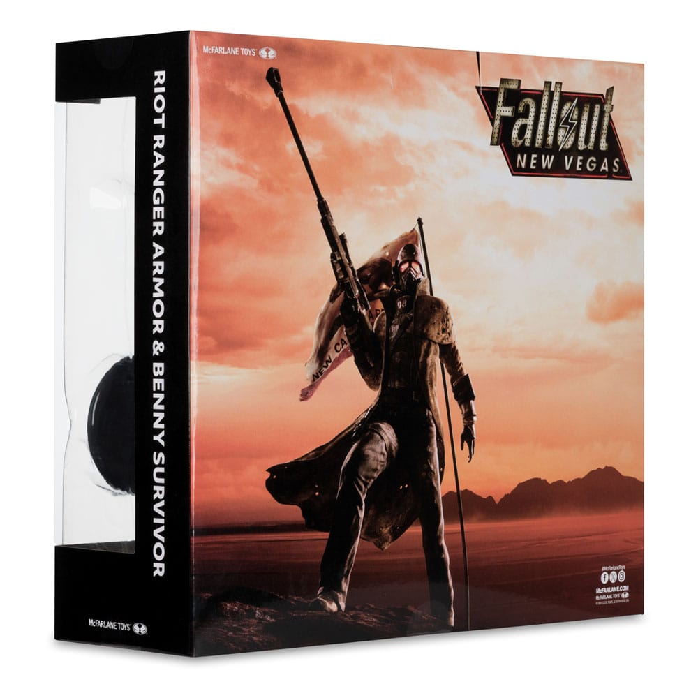 Fallout: New Vegas Statue 2er-Pack Riot Ranger Armor & Benny Survivor 18 cm