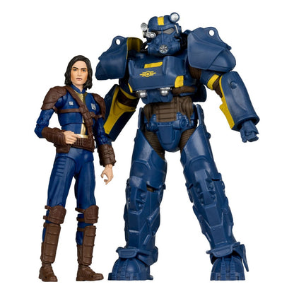 Fallout 4 Standbeeld 2-Pack T-60 Vault Tec & Sole Survivor 18 cm
