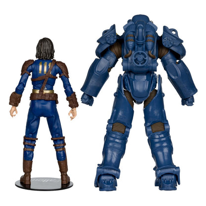 Fallout 4 Standbeeld 2-Pack T-60 Vault Tec & Sole Survivor 18 cm