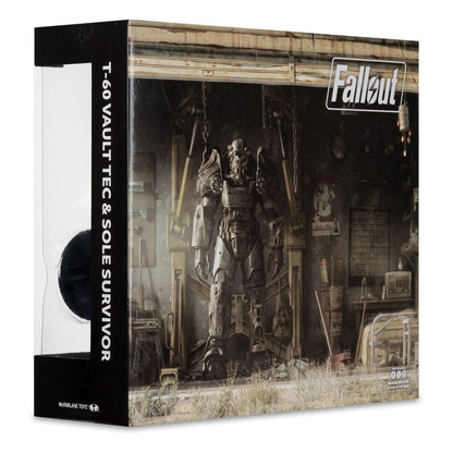 Fallout 4 Standbeeld 2-Pack T-60 Vault Tec & Sole Survivor 18 cm