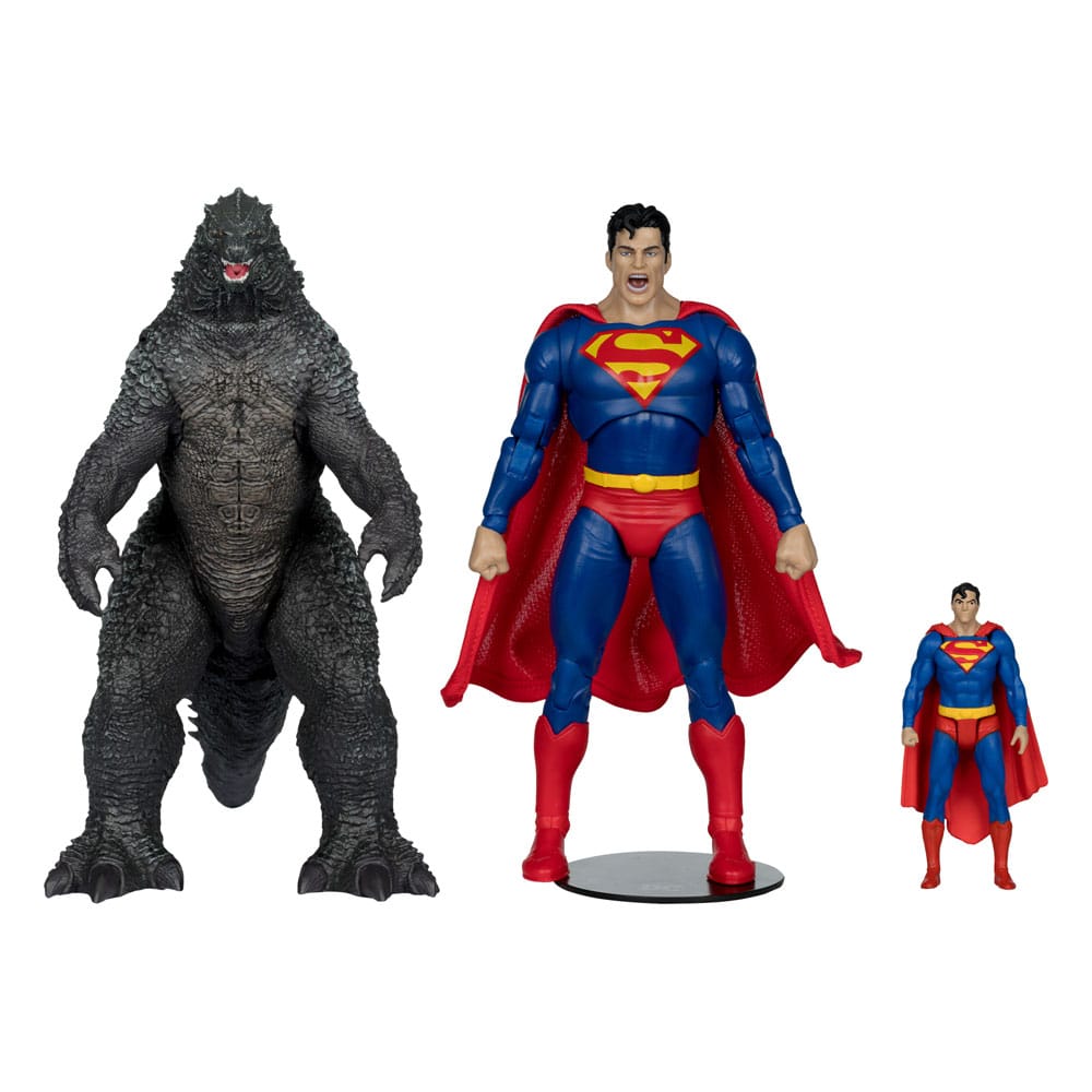 DC Justice League Monsterverse DC Multiverse-Action-Zahlen 2-Pack Superman Vs. Godzilla 30 cm