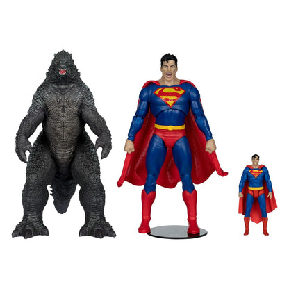 DC Justice League Monsterverse DC Multiverse-Action-Zahlen 2-Pack Superman Vs. Godzilla 30 cm