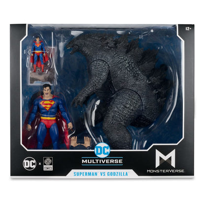 DC Justice League Monsterverse DC Multiverse Action Figures 2-Pack Superman vs. Godzilla 30 cm