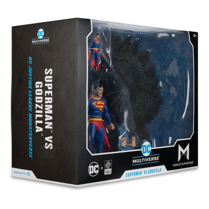 DC Justice League Monsterverse DC Multiverse-Action-Zahlen 2-Pack Superman Vs. Godzilla 30 cm