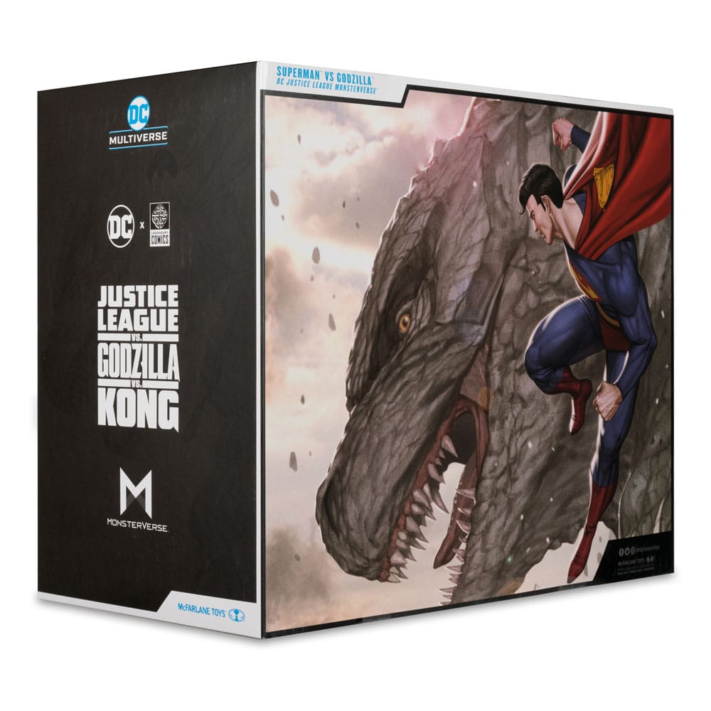 DC Justice League Monsterverse DC Multiverse-Action-Zahlen 2-Pack Superman Vs. Godzilla 30 cm
