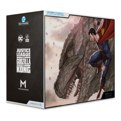 DC Justice League Monsterverse DC Multiverse-Action-Zahlen 2-Pack Superman Vs. Godzilla 30 cm