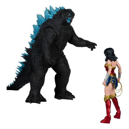 DC Liga pravde Monsterverse DC Multiverse akcijske figure 2 paketa Wonder Woman vs. Atomic Blast Godzilla 18 cm