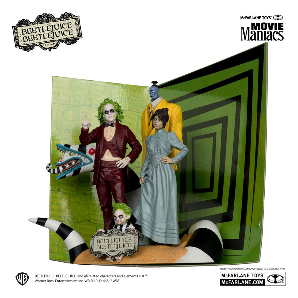 Beetlejuice Beetlejuice Movie Maniacs PVC Statue 4-Pack 15 cm