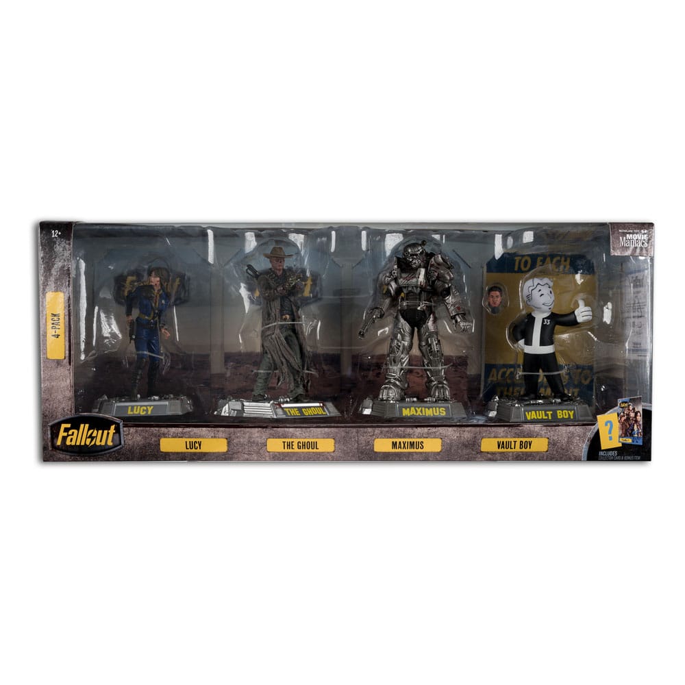 Fallout Movie Maniacs PVC Statue 4-Pack Lucy, Maximus, The Ghoul & Vault Boy 15 cm