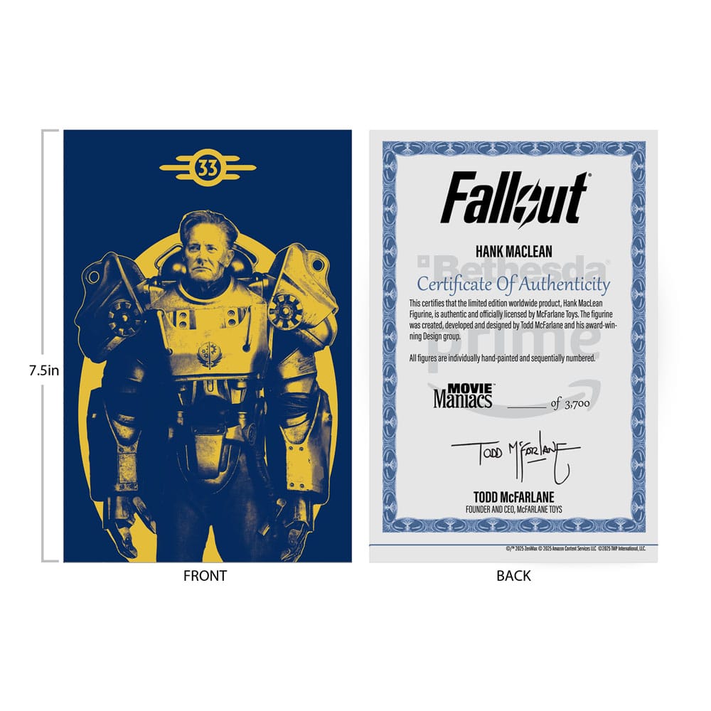 Fallout Movie Maniacs Actionfigur Hank Maclean (sesong 2) (Red Platinum Edition) 17 cm