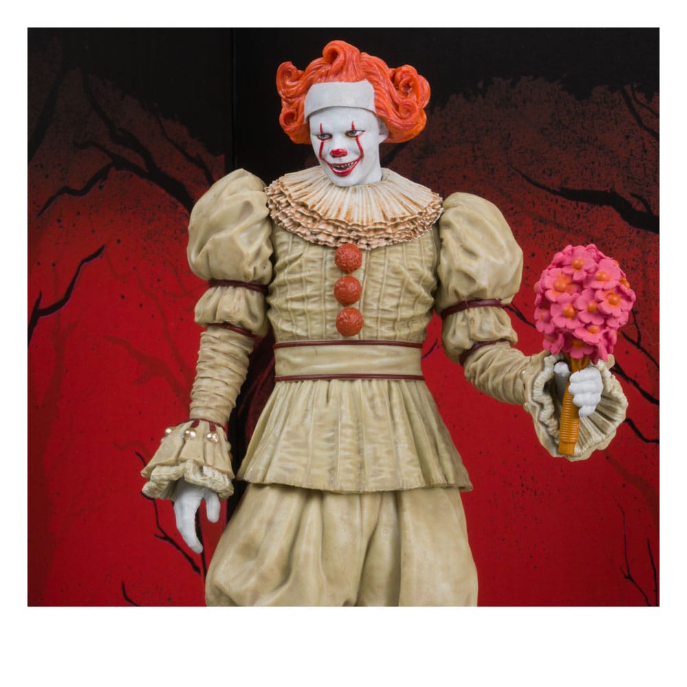 It: Bienvenue à Derry Movie Maniacs PvC Statue Pennywise (Flashback) (étiquette d'or) 16 cm