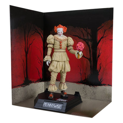 It: Bienvenue à Derry Movie Maniacs PvC Statue Pennywise (Flashback) (étiquette d'or) 16 cm