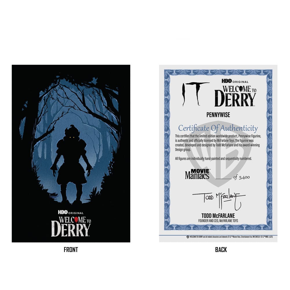 It: Bienvenue à Derry Movie Maniacs PvC Statue Pennywise (Flashback) (étiquette d'or) 16 cm