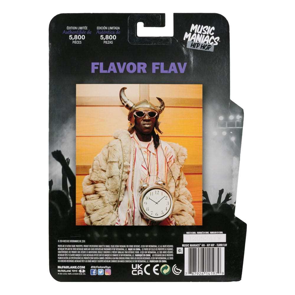 Musik maniacs hip hop action figur smag flav 16 cm