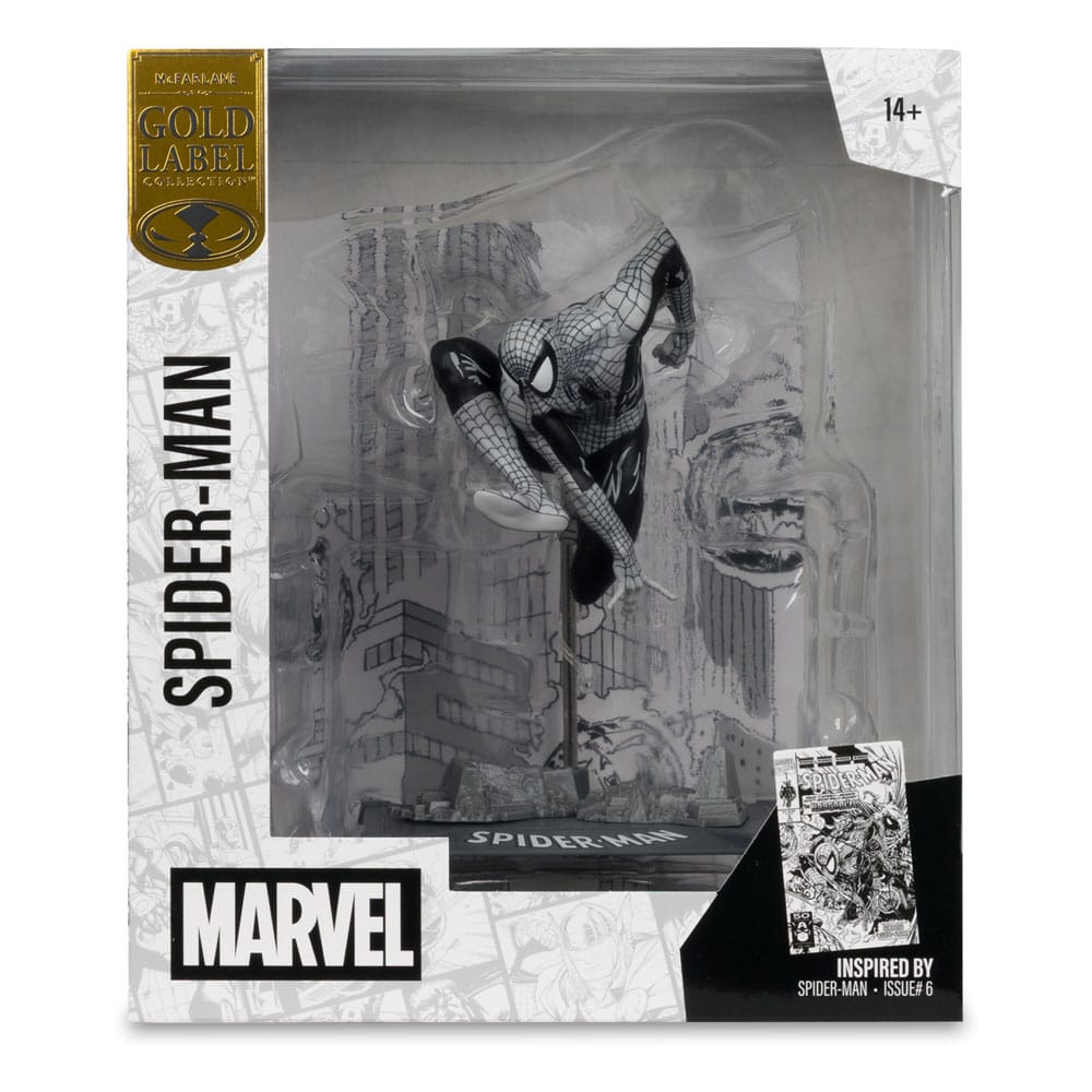 Marvel Collection PVC Statue 1/10 Spider-Man (Spider-Man #6) (linjekunst) (guldmærke) 10 cm