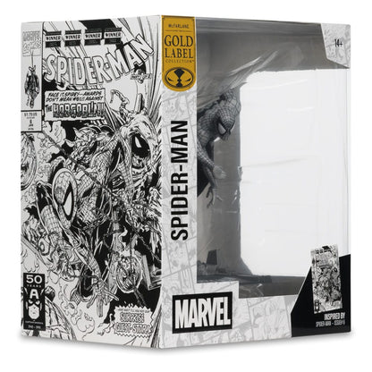 Marvel Collection PVC Statue 1/10 Spider-Man (Spider-Man #6) (linjekunst) (guldmærke) 10 cm