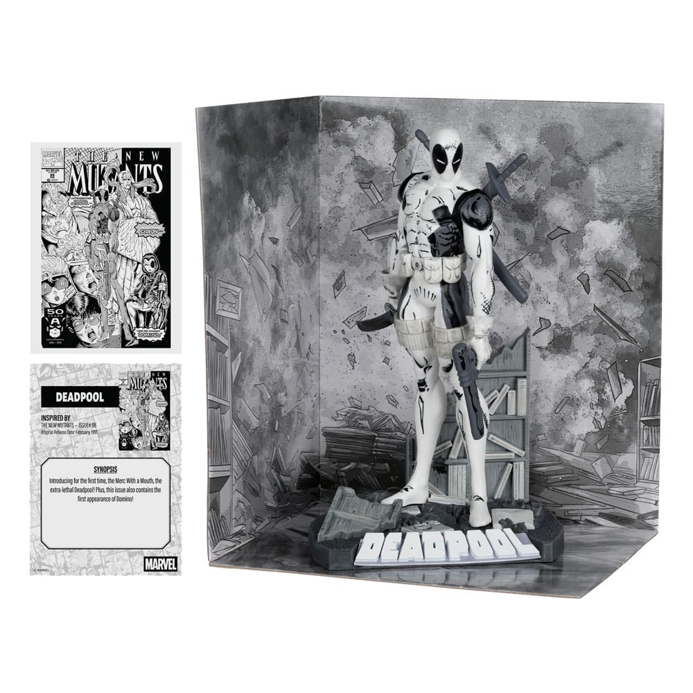 Estatua PVC Colección Marvel 1/10 Deadpool (Los Nuevos Mutantes #98) (Line Art) (Etiqueta Dorada) 17 cm