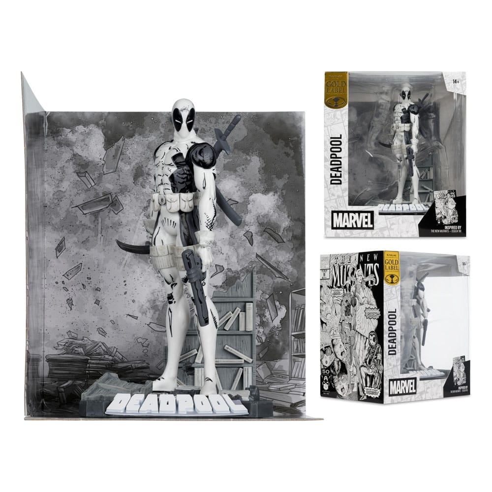 Estatua PVC Colección Marvel 1/10 Deadpool (Los Nuevos Mutantes #98) (Line Art) (Etiqueta Dorada) 17 cm